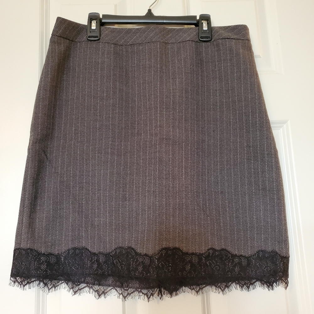 Loft Lace Herringbone Skirt